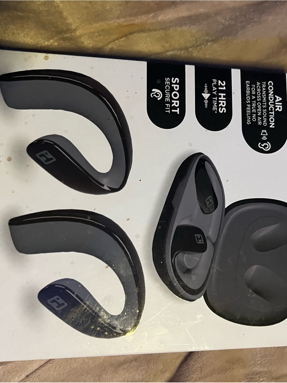 iHome Black Open-Ear Sport Headset with Charging Case
